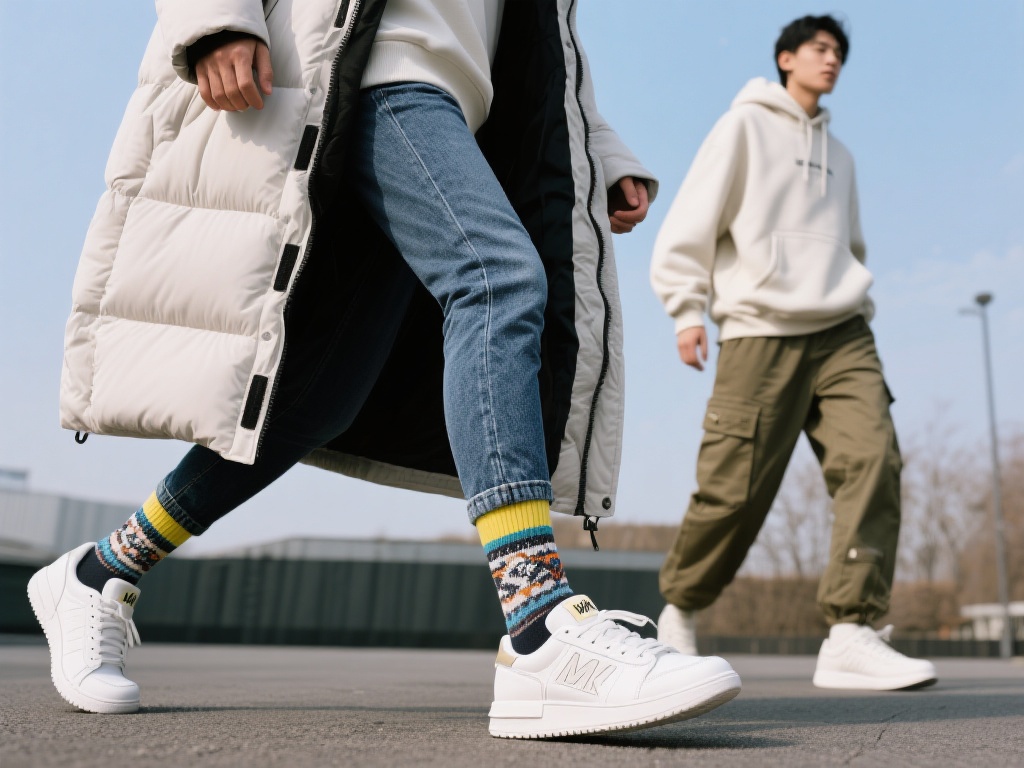 冬季穿搭的关键在于层次感，mk体育鞋子作为运动风的